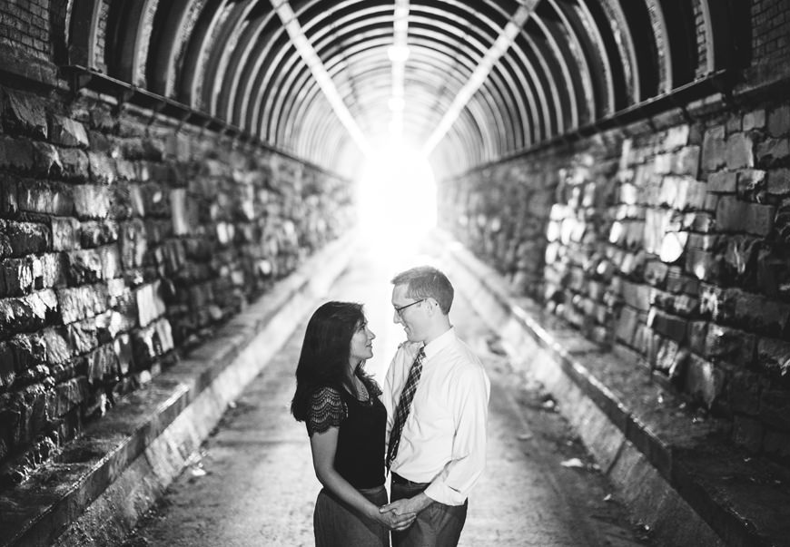003 Wilkes Tunnel black and white portrait of couple